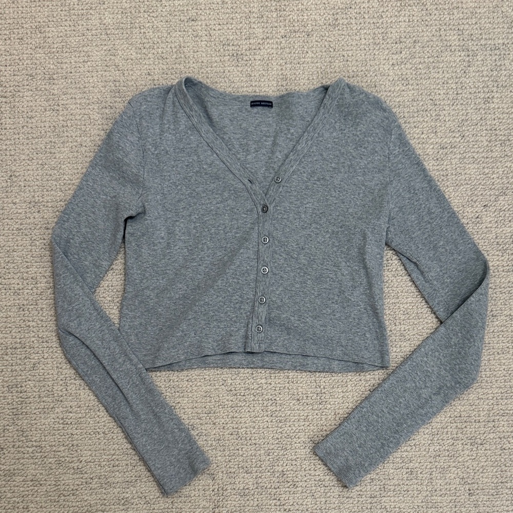 Gray Cropped Sweater
